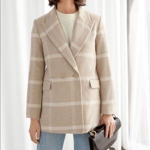 & Other Stories Herringbone Check Jacket, NWT